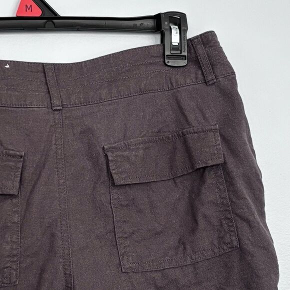 Apt. 9 | Women’s Dark Gray Casual Linen Rayon Shorts Size 4 - Picture 10 of 15